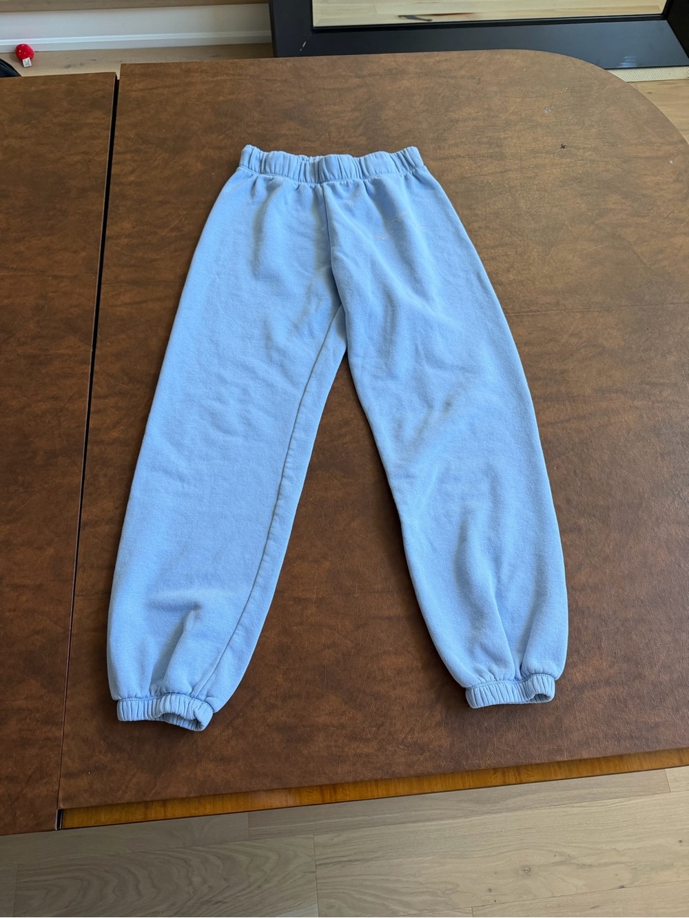 Girls Light Blue Fleece Jogger Pants